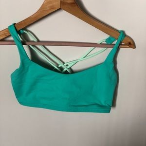 Green lululemon workout bra